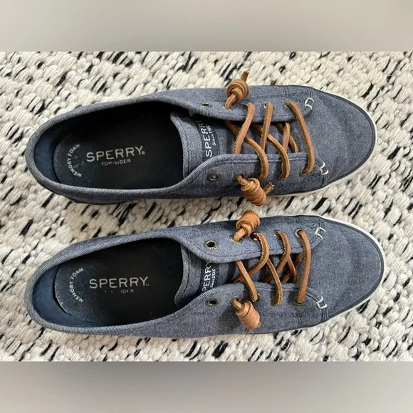 Women’s Sperry Denim Boat Shoes - Picture 3 of 8
